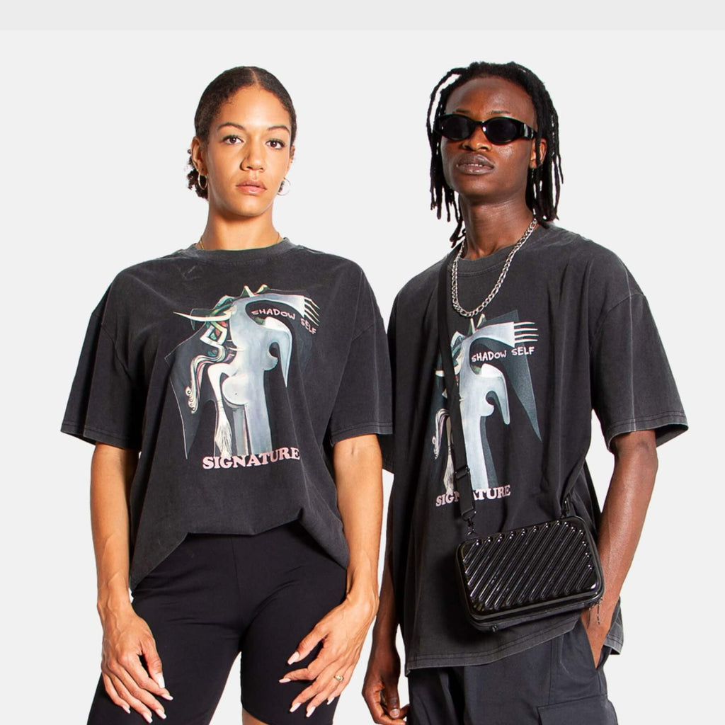 Vintage Herren T-Shirt Oversize - Baumwolle Mit Letter Druck Retro Streetstyle