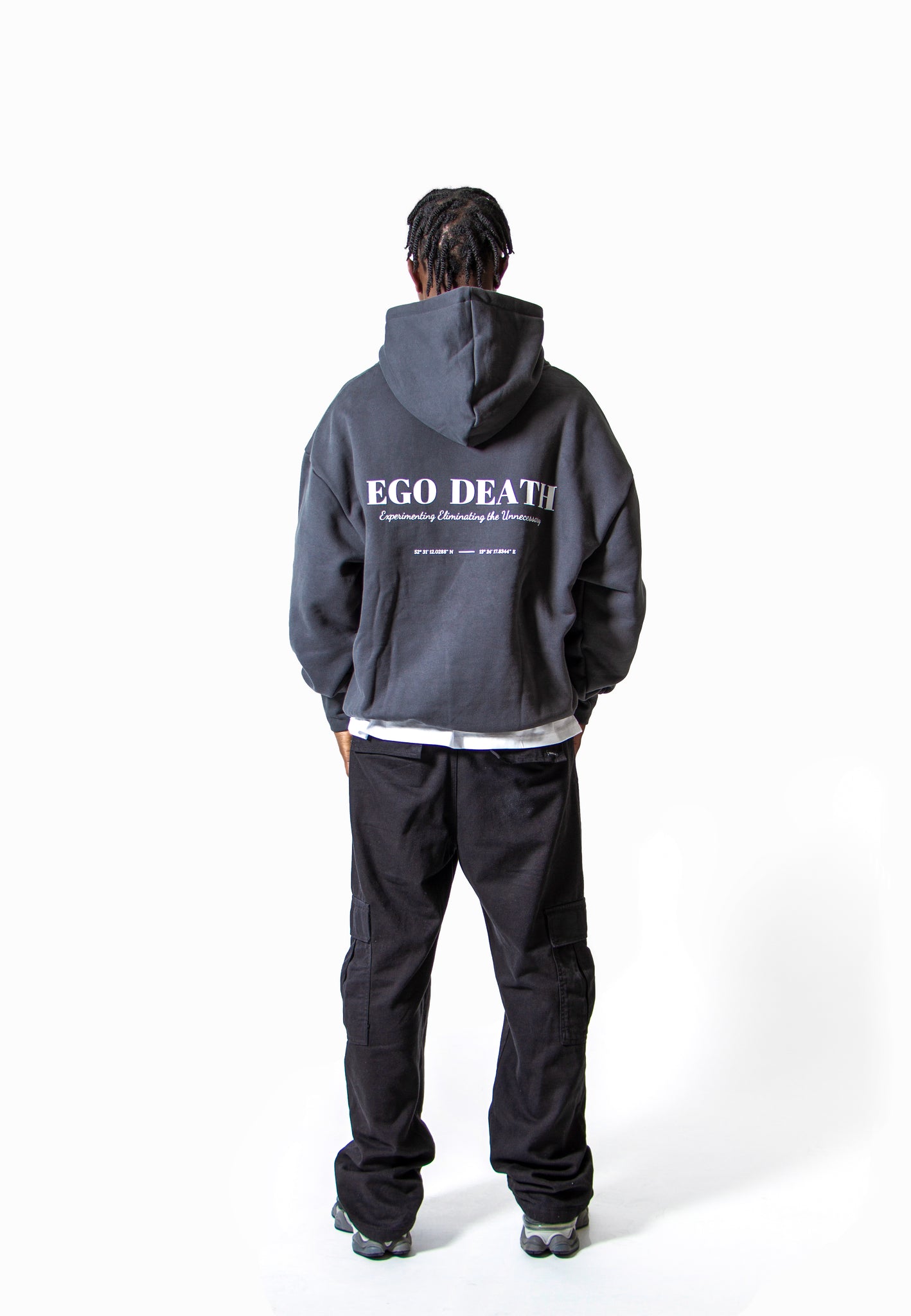 Oversized fit Ego Death Print Hoodie full model media