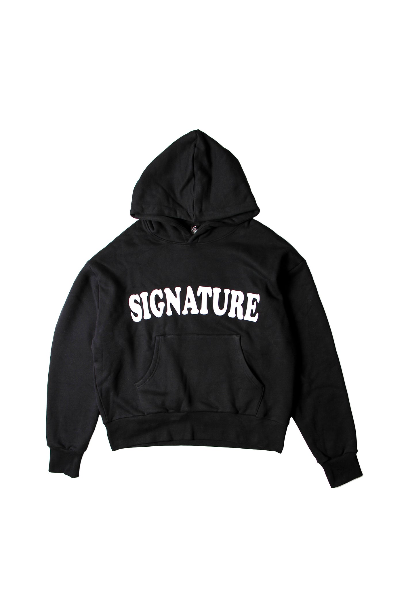 Oversized fit Signature Noir Print Hoodie front view media