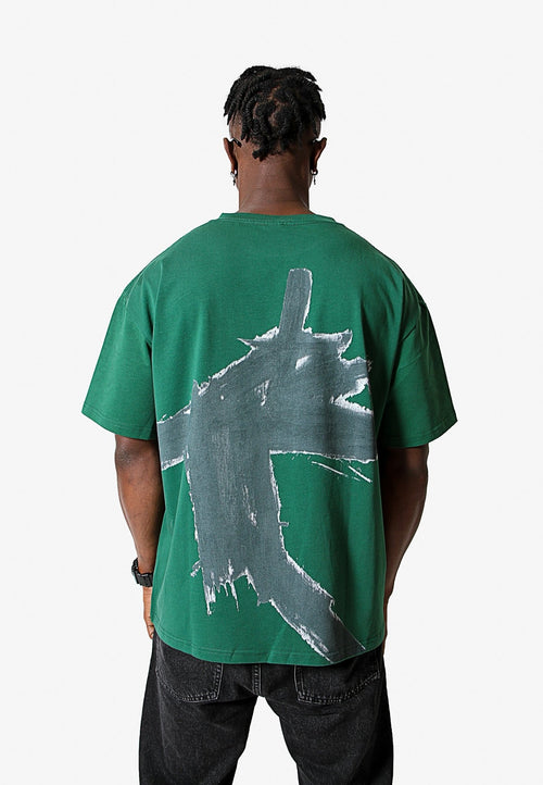 GRÜNES T-SHIRT - EXPRESSIONISM PRINT